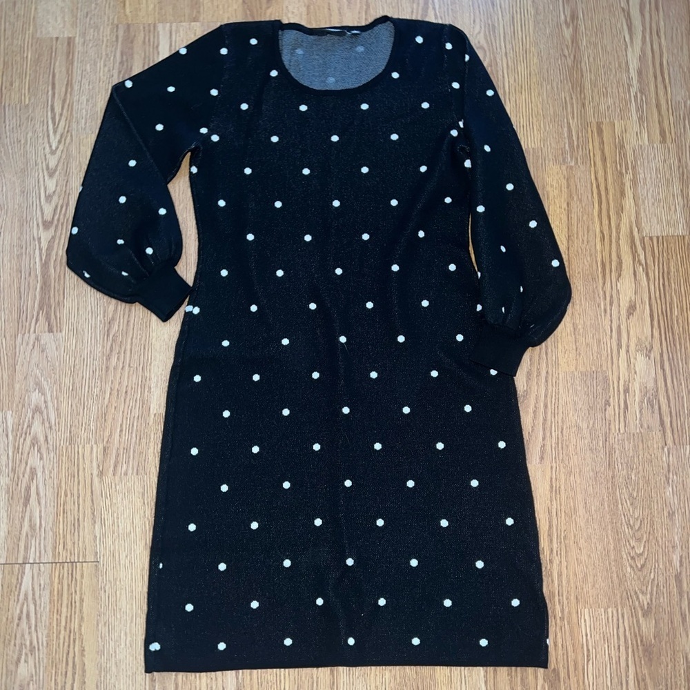 Polka Dot Sweater Dress